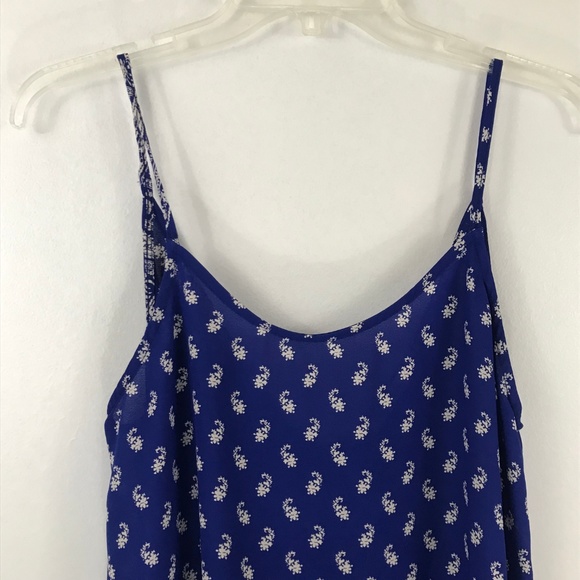 Emetla Blue and White Floral Tank Dress Medium - Picture 2 of 8